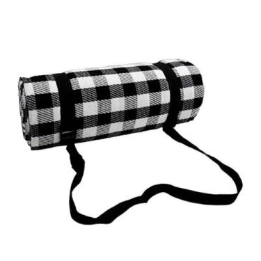 Imagem de Tapete Para Piquenique Impermeavel 200x150cm Esteira De Praia Leve Dobravel Transporte Ideal Praia Acampamento(PRETO)