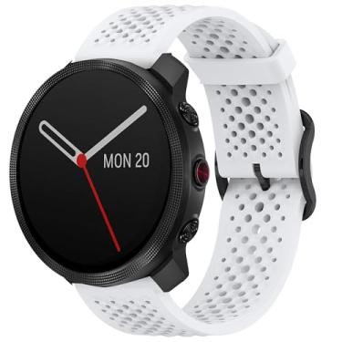 Imagem de Compatível com pulseiras Polar Vantage M3, Lamshaw de 22 mm, pulseira de silicone de 20 mm com fivela de metal compatível com smartwatch Polar Unite, Ignite, Ignite 2, Ignite 3, Pacer, Vantage V3
