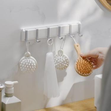 Imagem de Gancho de metal resistente prateado para casaco, chapéu, bolsa, chave no mudroom, entrada, banheiro