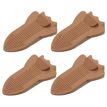 Imagem de PATIKIL 4 peças de cunha de rolha de piso, batentes de borracha de 0,7 polegadas para a parte inferior da porta em carpete azulejo de concreto de madeira para oficinas de escritório em casa, café