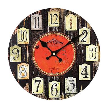 Imagem de Relógio de parede Vintage Royal Collection 30cm MDF Silent Movement