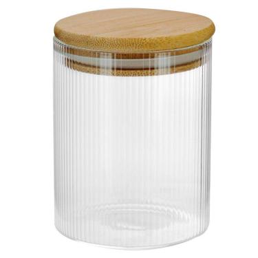 Imagem de Pote Hermético Boro Redondo Tampa Bambu Tuut 350Ml