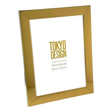 Imagem de 2X Porta Retratos Aço Inox Moldura 15X20 Rosegold/Dourado/Pr