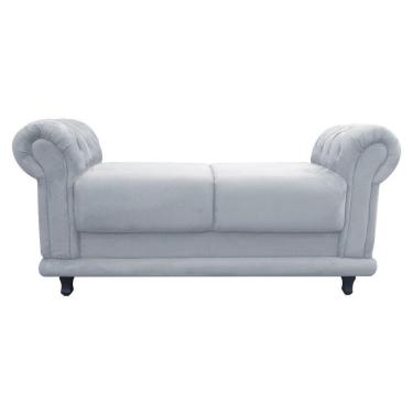 Imagem de Recamier Barcelona Namoradeira Suede Cinza