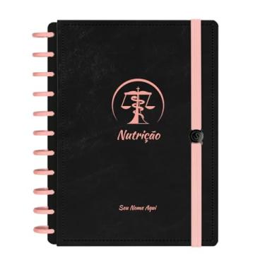 Imagem de Caderno De Disco Iscool Inteligente Personalizado 140 Folhas Profissões Preto Rosê Nutrição Grande G+