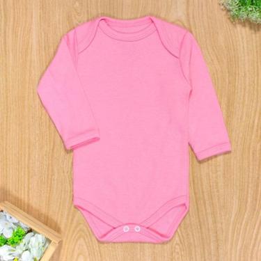 Imagem de Body para Bebê Manga Longa Em Suedine Básico Até 12 Meses - Era Uma Ve