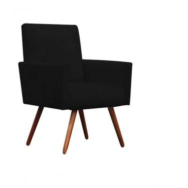 Imagem de Poltrona Decorativa Nina Sala E Escritório Suede Preto