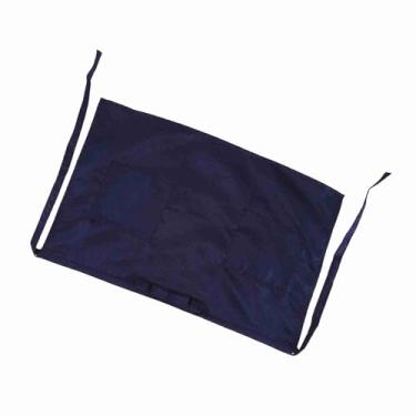 Imagem de Yunseity Avental Unissex de Poliéster Com Bolsos para Garçom, Avental Curto Durável e Confortável para Cozinha, Bar, café (Azul-marinho)