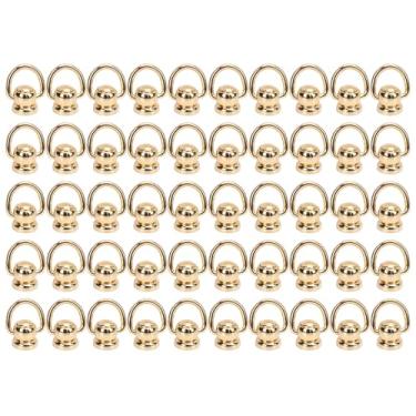 Imagem de SUNGOOYUE 50 Conjuntos de Rebites de Parafuso de Cabeça Redonda para Mochilas, Roupas, Rebites Com Bom Desempenho para Vários Projetos (Ouro)
