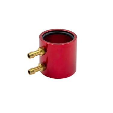 Imagem de URIMPAVIDO 1PC RC Boat Aluminum Alloy Motor Water Cooling Jacket with Inlet Outlet Nozzle for Brushless RC Boat DIY Model Ship Motor Water Cooling System Parts (Suit for 20 Series Motor Red)