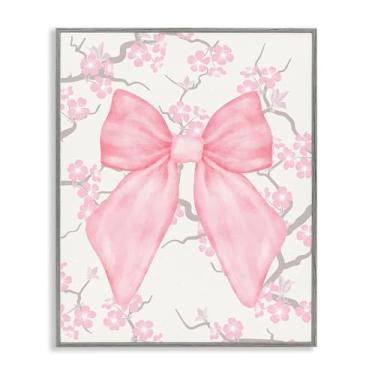 Imagem de Stupell Industries Arte giclée emoldurada em flor de cerejeira e fita preta, design por Jesse Keith, 76 x 61 cm