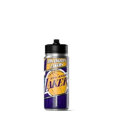 Imagem de Hydrapeak Tampa de canudo para garrafa de água Los Angeles Lakers Active 590 ml oficialmente licenciada pela NBA, presente esportivo reutilizável de parede dupla de aço inoxidável para crianças
