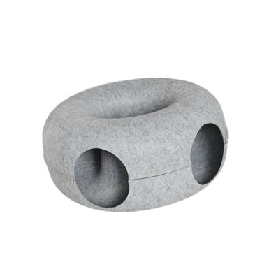 Imagem de Generic Túnel de brinquedo para gatos, centro de atividades, diversão, redondo, lavável, círculo para animais de estimação, túnel interativo para hamster, Cinza Claro