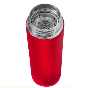 Imagem de Garrafa Térmica Inox 500ml Quente Frio Tampa Vermelho Nº10