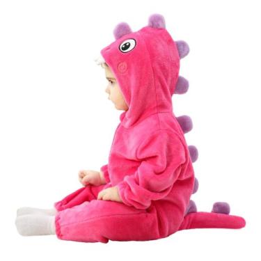 Imagem de Fantasia de Halloween TONWHAR Unissex Baby Animal Rose Dino 4-5T