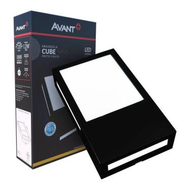 Imagem de Luminária LED Avant Arandela Cube IP65 - 12W 3000K 720 Lumens Preto