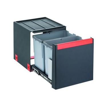 Imagem de Lixeira de Embutir Cube 40 c/ 2 Reservatórios em ABS Franke - 2x 14 Litros