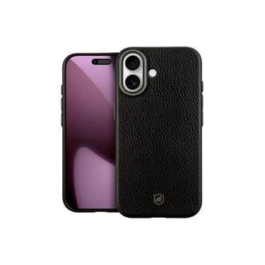 Imagem de Capa case capinha para iPhone 17 - Magsafe Tech Couro - Preta - Gshield