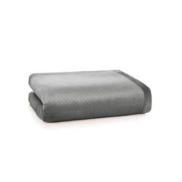 Imagem de Cobertor King de Sherpa e Flanel Fleece Karsten 290x260 cm Eliot Metal King / Cinza