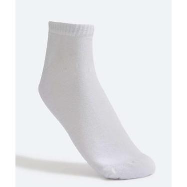 Imagem de Kit 3 Pares Meias Cano Curto Masculina Esportivas MR-66541, Branco e c
