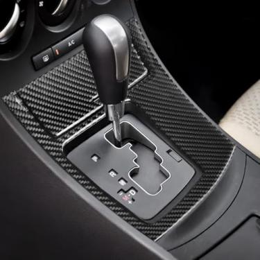 Imagem de BETTERHUMZ Compatível com Mazda 3 Axela 2010 2011 2012 2013 Mazdaspeed 3 caixa de armazenamento de equipamentos de carro de fibra de carbono adesivo painel console central decoração acessórios de