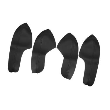 Imagem de TUCKBOLD 4 peças/conjunto de capa protetora de apoio de braço para porta de carro substituição de almofada de couro de microfibra para Honda Civic 10ª geração 2016 2017 2018 2019 2020 preto com linha