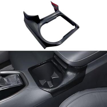 Imagem de TLIFORT Suporte de copo para console central Subaru Outback Legacy 2020 2021 2022 2023 2024, fibra de carbono ABS