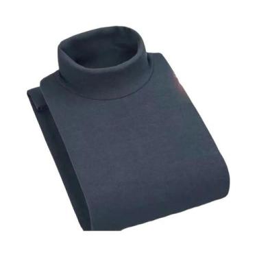Imagem de Camiseta Térmica Masculina De Veludo Com Gola Alta E Manga Longa, Cor 