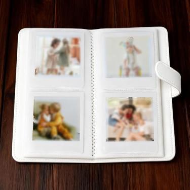 Imagem de Álbum de fotos de poliuretano branco com 80 bolsos