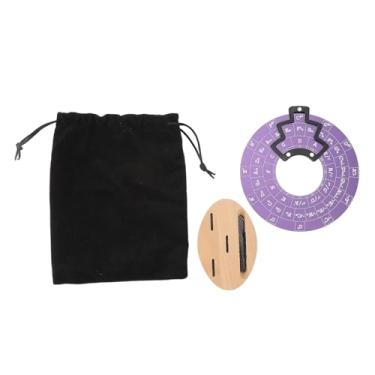 Imagem de Aramox Círculo de Quintas Roda, Ferramenta de Aprendizagem de Instrumentos de Piano Baixo de Guitarra, Madeira de Pinho de Liga de Alumínio, Acessórios de Disco de Música Com Design (Roxo)