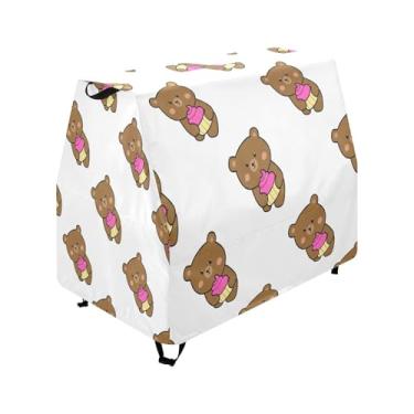 Imagem de Qilmy Cute Brown Bears Kids Water Table Cover, Duty Waterproof Patio Table Covers for Outdoor Toddler Splash Tables, UV Resistant & Dustproof Play Table Protector, Cover Only