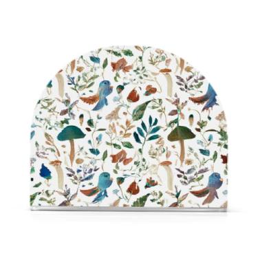 Imagem de JUZIHAI Aquarela planta pássaros porta-guardanapos para mesa dispensador de guardanapo em pé acrílico suporte de lenços de mesa independente para cozinha sala de jantar bar festa decoração de casa