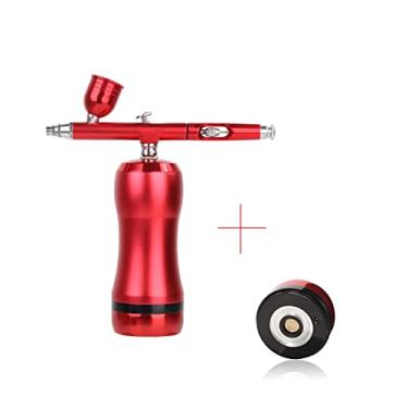 Imagem de Projetos Airbrush Compressor Auto Start and Stop Função Substitua por bateria Dual Action Gun Pen(Part B Red)