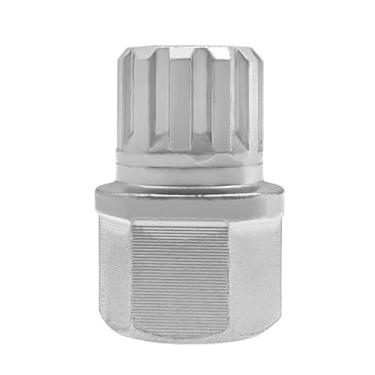 Imagem de CIADAZ Adaptador de chave de porca de trava de roda antirroubo de 11 estrias 8D0601139F001 Substituição para VW Bettle Bora Golf Jetta Passat Audi A4 A6 S6 A8 TT SEAT Skoda com ABC 11 dentes (pontiagu