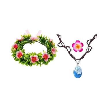 Imagem de Guirlanda Floral Moana Acessórios De Verão Para Crianças Fantasia De P