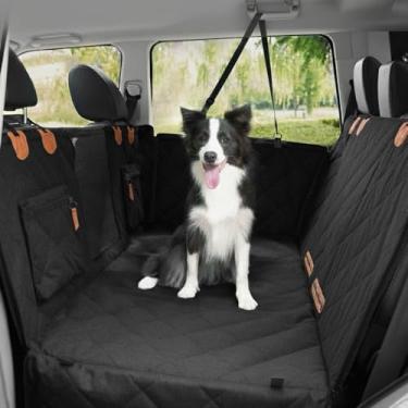 Imagem de COMPAWNY Capa de assento de carro para cães, extensor de assento traseiro rígido para animais de estimação, rede antiderrapante à prova d'água para carro, cama de cachorro para carros, SUVs e