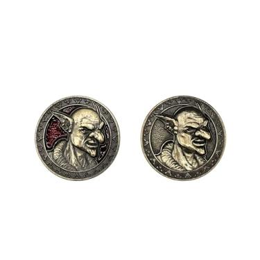 Imagem de Norse Foundry Monster Coins – Goblin (10 Pack) | 25mm Zinc Alloy RPG Tokens with Red Enamel Finish | Premium Fantasy Props for DND, Pathfinder, Tabletop Gaming, Encounters & Collectible Sets