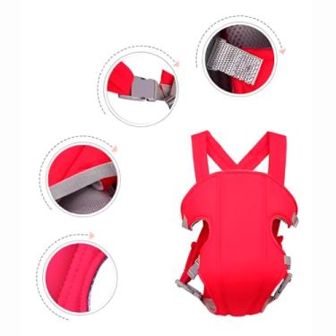 Imagem de Canguru Ergonômico para Bebê, Vermelho, Suporte 3 Posições, Poliéster e Malha, Ajustável, para 3-18 Meses, Capacidade até 15kg, 28cm x 110cm
