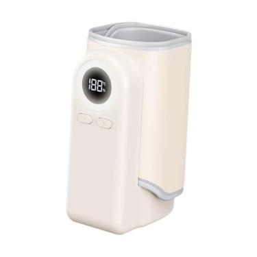 Imagem de MERIGLARE Aquecedor de mamadeiras, aquecedor de mamadeiras com carregamento USB, temperatura constante, bolsa aquecedora portátil para viagem, para alimentação, Branco