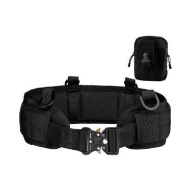 Imagem de Cinto Tático Ajustável Masculino Com Almofada E Bolso Para Trabalho Ao