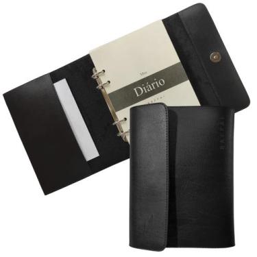 Imagem de Pasta Executiva Agenda Em Couro Fichário Com Refil Meu Diário A5 Raffa