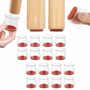 Imagem de Kit Protetor de Pé de Móveis em Silicone, Antiderrapante, Protege Piso e Evita Arranhões - Proteção para Pé de Cadeiras, Mesas, Sofás, Camas e Guarda-Roupas, Pés Redondos e Quadrados - UpShop (16)