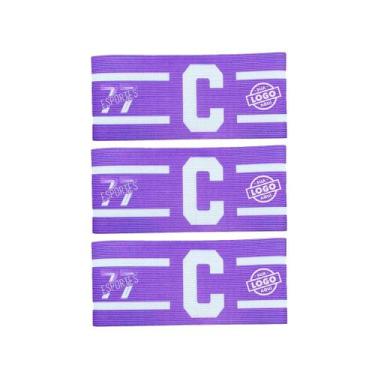 Imagem de Kit 3 Braçadeira Faixa Capitão Brasão Time Digital Fecho tiras autocol