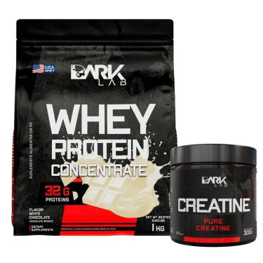 Imagem de Whey Concentrado 1kg e Creatina Pura 300g Dark Lab-Unissex