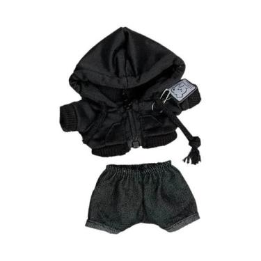 Imagem de Jaqueta Moletom Casual Preta Para Homens Da Série Labubu Big into Ener