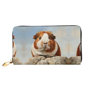 Imagem de XLLingL Carteiras de cartão de crédito impressas, bolsas longas de couro femininas, carteiras com zíper, carteira de viagem simples