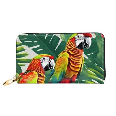 Imagem de XLLingL Carteiras de cartão de crédito impressas, bolsas longas de couro femininas, carteiras com zíper, carteira de viagem simples