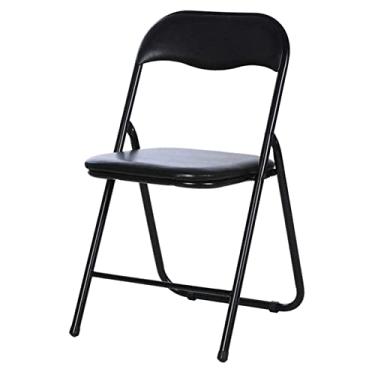 Imagem de SGeneE Cadeira dobrável portátil com assento e encosto acolchoados - ideal para escritório, recepção e uso multiuso