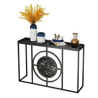 Imagem de Mesa de centro aninhada em mármore, mesa de sofá de sala de estar, mesa de armazenamento de varanda, conjunto de decoração de casa 80 × 29 x 80 cm (cor: B) (B)