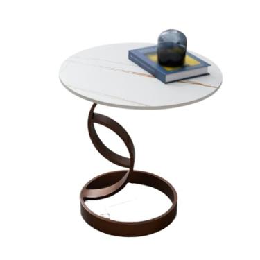 Imagem de Mesa lateral de sofá, sala de estar, moderna, sofá, mesa lateral de ardósia, mesa de canto para casa, varanda, pequena, mesa de café, mesa de café